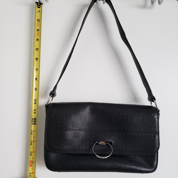 DKNY Black Leather Shoulder Bag - Picture 10 of 13